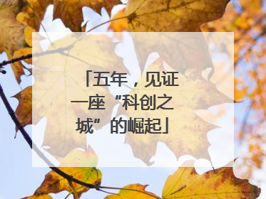 五年，见证一座“科创之城”的崛起