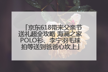 京东618带来父亲节送礼超全攻略 海澜之家POLO衫、李宁羽毛球拍等送到爸爸心坎上
