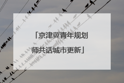 京津冀青年规划师共话城市更新
