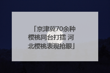 京津冀70余种樱桃同台打擂 河北樱桃表现抢眼