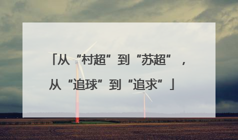 从“村超”到“苏超”，从“追球”到“追求”