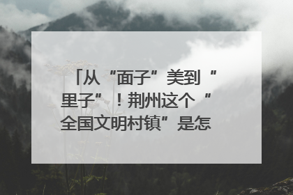 从“面子”美到“里子”！荆州这个“全国文明村镇”是怎样炼成的？