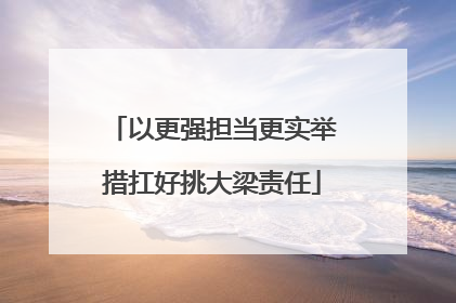 以更强担当更实举措扛好挑大梁责任