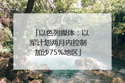 以色列媒体：以军计划两月内控制加沙75%地区