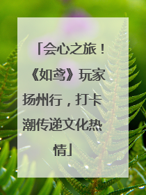 会心之旅！《如鸢》玩家扬州行，打卡潮传递文化热情