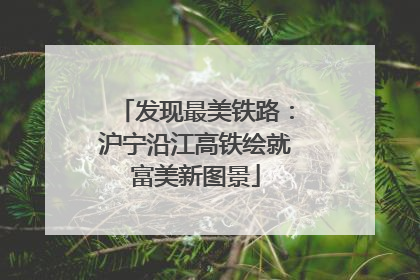 发现最美铁路：沪宁沿江高铁绘就富美新图景