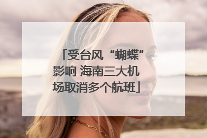 受台风“蝴蝶”影响 海南三大机场取消多个航班
