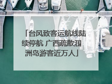 台风致客运航线陆续停航 广西疏散涠洲岛游客近万人