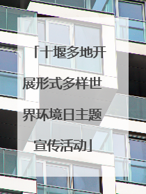 十堰多地开展形式多样世界环境日主题宣传活动