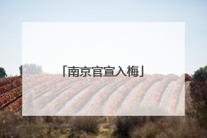 南京官宣入梅