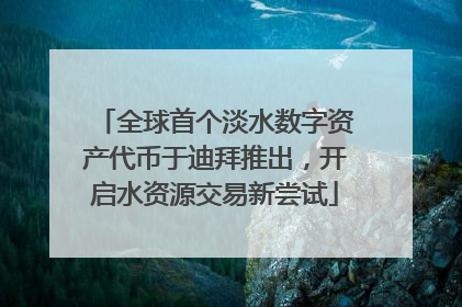 全球首个淡水数字资产代币于迪拜推出，开启水资源交易新尝试