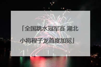 全国跳水冠军赛 湖北小将程子龙首度加冕