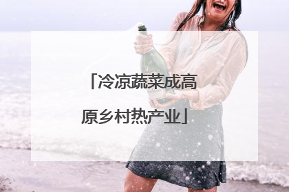 冷凉蔬菜成高原乡村热产业