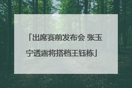 出席赛前发布会 张玉宁透露将搭档王钰栋