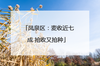 凤泉区：麦收近七成 抢收又抢种