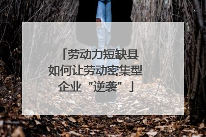 劳动力短缺县 如何让劳动密集型企业“逆袭”
