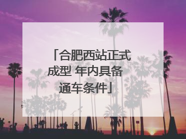 合肥西站正式成型 年内具备通车条件