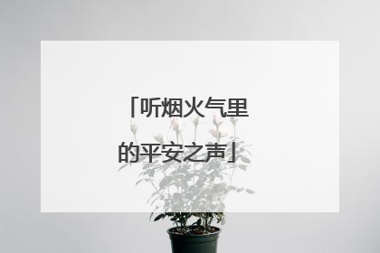 听烟火气里的平安之声