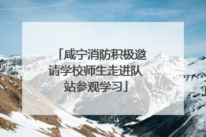 咸宁消防积极邀请学校师生走进队站参观学习