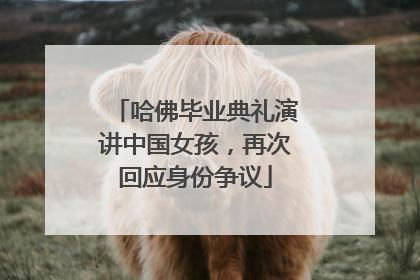 哈佛毕业典礼演讲中国女孩，再次回应身份争议