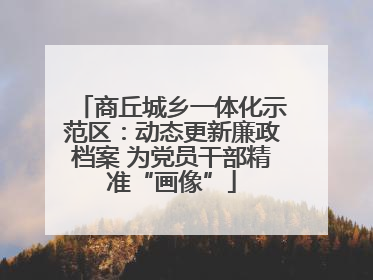 商丘城乡一体化示范区：动态更新廉政档案 为党员干部精准“画像”
