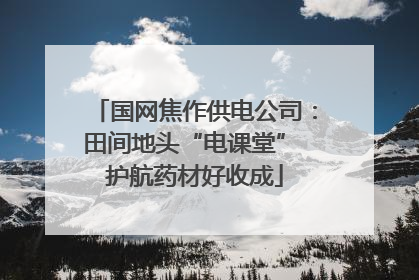 国网焦作供电公司：田间地头“电课堂” 护航药材好收成