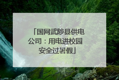 国网武陟县供电公司：用电进校园  安全过暑假