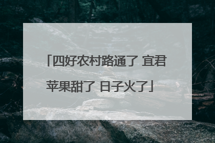 四好农村路通了 宜君苹果甜了 日子火了
