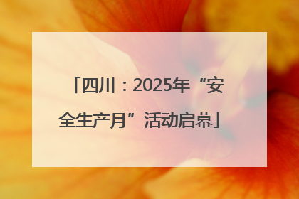 四川：2025年“安全生产月”活动启幕