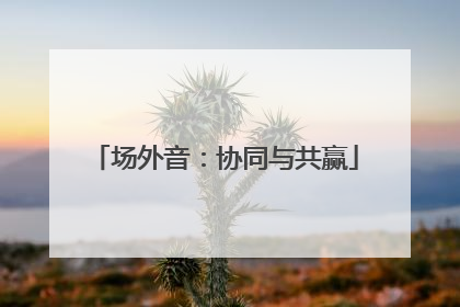 场外音：协同与共赢