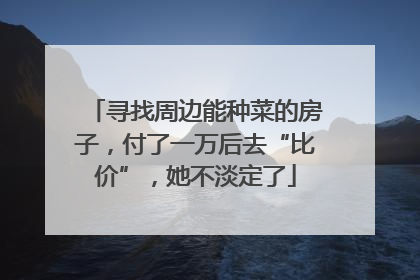 寻找周边能种菜的房子，付了一万后去“比价”，她不淡定了