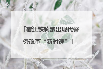宿迁铁骑跑出现代警务改革“新时速”
