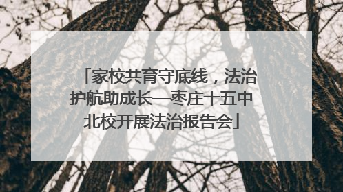 家校共育守底线，法治护航助成长—枣庄十五中北校开展法治报告会