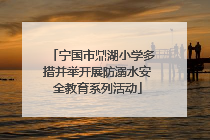宁国市鼎湖小学多措并举开展防溺水安全教育系列活动