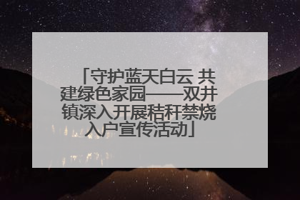 守护蓝天白云 共建绿色家园——双井镇深入开展秸秆禁烧入户宣传活动