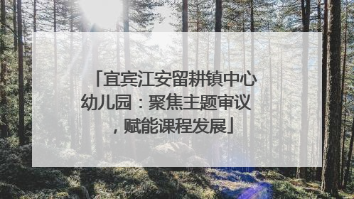 宜宾江安留耕镇中心幼儿园：聚焦主题审议，赋能课程发展
