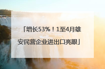 增长53%！1至4月雄安民营企业进出口亮眼