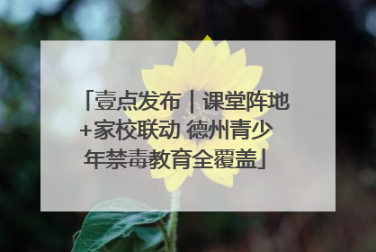 壹点发布｜课堂阵地+家校联动 德州青少年禁毒教育全覆盖