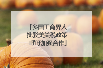 多国工商界人士批驳美关税政策 呼吁加强合作