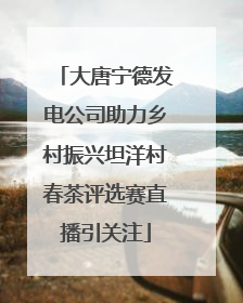 大唐宁德发电公司助力乡村振兴坦洋村春茶评选赛直播引关注