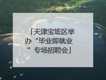 天津宝坻区举办“毕业即就业”专场招聘会