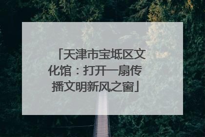 天津市宝坻区文化馆：打开一扇传播文明新风之窗