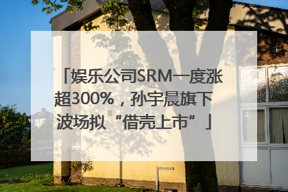 娱乐公司SRM一度涨超300%，孙宇晨旗下波场拟“借壳上市”
