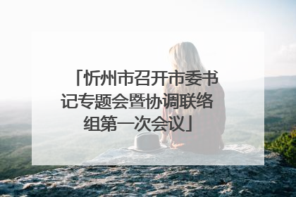 忻州市召开市委书记专题会暨协调联络组第一次会议