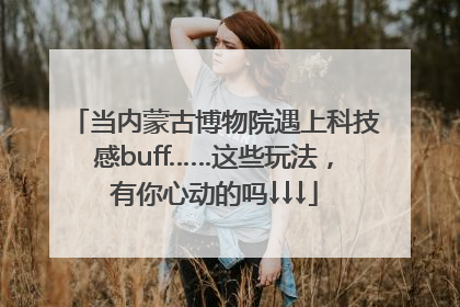 当内蒙古博物院遇上科技感buff……这些玩法，有你心动的吗↓↓↓
