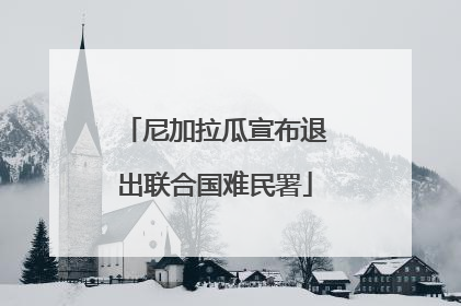 尼加拉瓜宣布退出联合国难民署