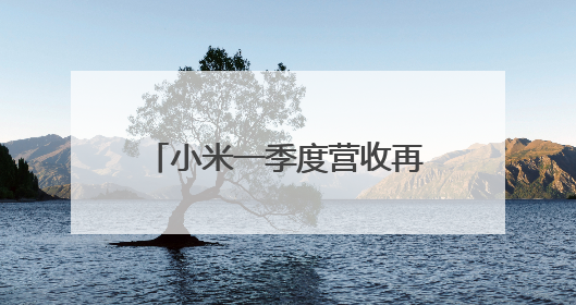 小米一季度营收再超千亿元 汽车业务贡献度超16% 卢伟冰：全力保障年度交付目标实现