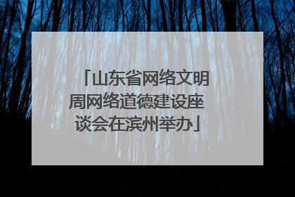 山东省网络文明周网络道德建设座谈会在滨州举办