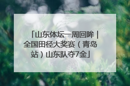 山东体坛一周回眸｜全国田径大奖赛（青岛站）山东队夺7金