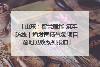 山东：智慧赋能 筑牢防线｜增发国债气象项目落地见效系列报道